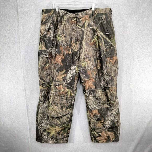 Bushmaster Cargo Pants Mens Size XXL PUL Mossy Oak Print Zip Ankle Waterproof - Picture 1 of 13